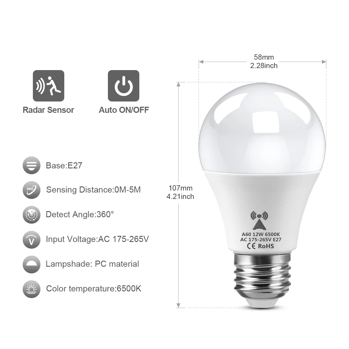 12W LED Light Bulb
